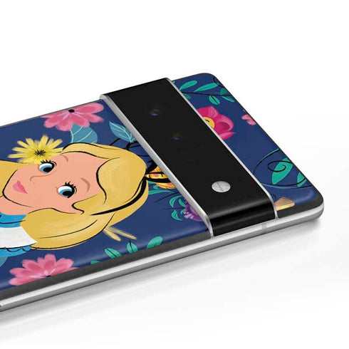Disney Alice in Wonderland (animated) Floral Print Google Pixel 6 Pro Skin